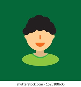 male and female faces avatars. flat style vector icons