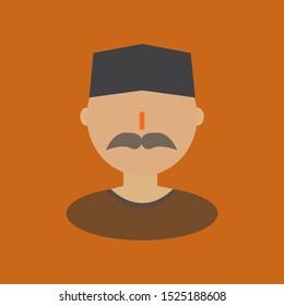 male and female faces avatars. flat style vector icons