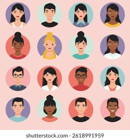 Male and Female flat vector illustration Eps 10