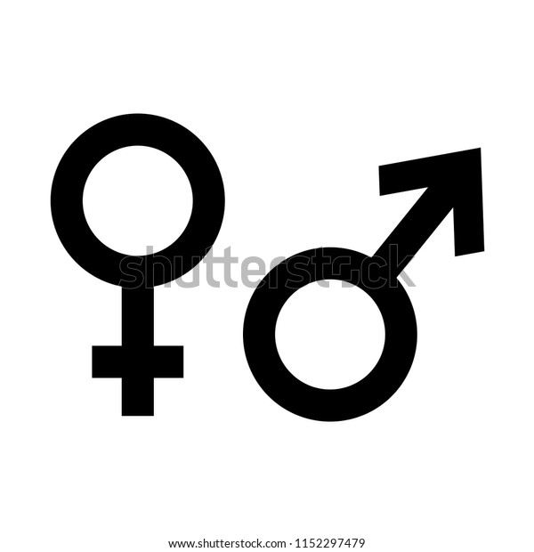 Male Female Gender Icon Simple Outline Stock Vector Royalty Free