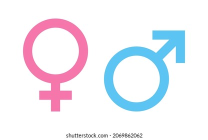 Male and female gender symbol icon vector illustration