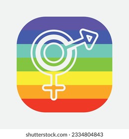 male and female gender vector logo icon