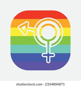male and female gender vector logo icon