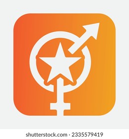 male and female gender vector logo icon