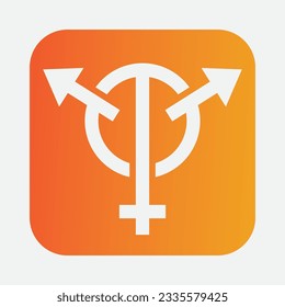 male and female gender vector logo icon
