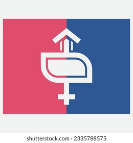 male and female gender vector logo icon