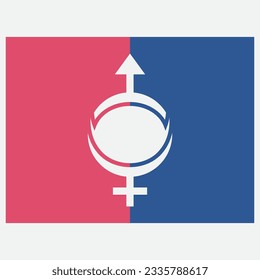 male and female gender vector logo icon