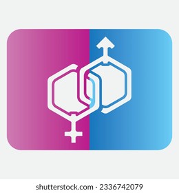 male and female gender vector logo icon