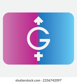 male and female gender vector logo icon