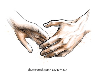 980 Handshake Watercolor Images, Stock Photos & Vectors | Shutterstock