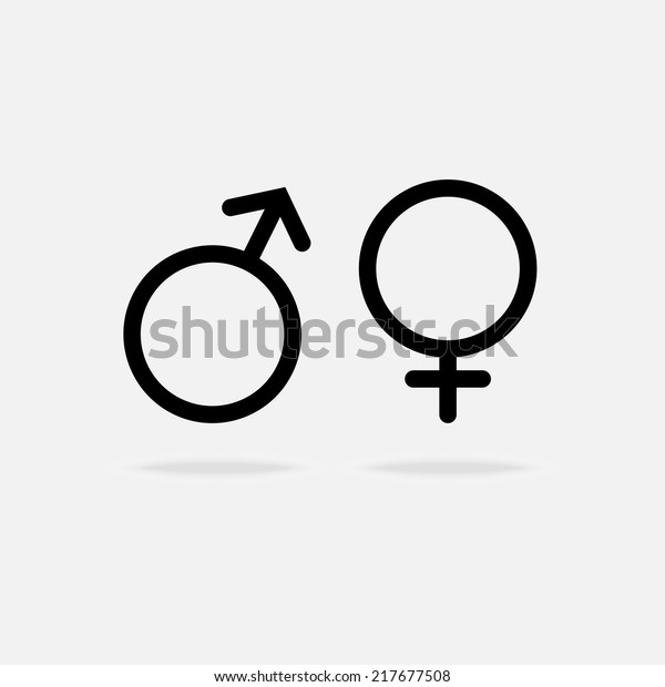 Male Female Icon Stock Vector (Royalty Free) 217677508