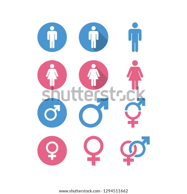 Male Female Icon Graphic Design Template Stock Vector (Royalty Free ...