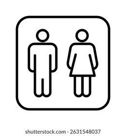 Male and Female icon on white background