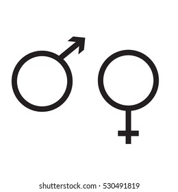 male and female icon on white background. male and female sign.