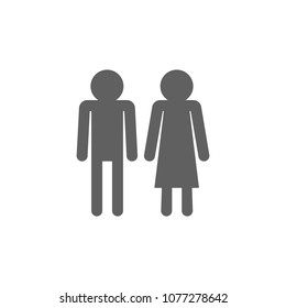 Male and female icon in trendy flat style isolated on white background. Symbol for your web site design, logo, app, UI. Vector illustration, EPS