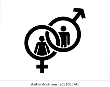 Male and female icon vector design.
