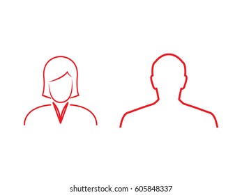 male, female, icon, vector illustration eps10