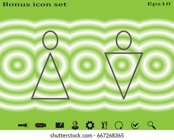 male, female, icon, vector illustration eps10