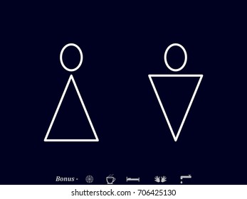 male, female, icon, vector illustration eps10