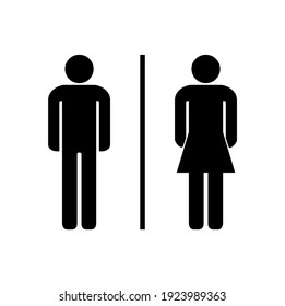 male and female icon vector. suitable for the sign on the bathroom or hotel toilet