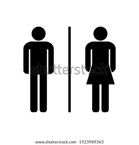 male and female icon vector. suitable for the sign on the bathroom or hotel toilet