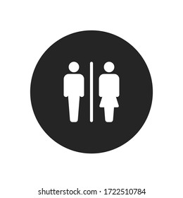 Male and Female icon vector. Toilet sign