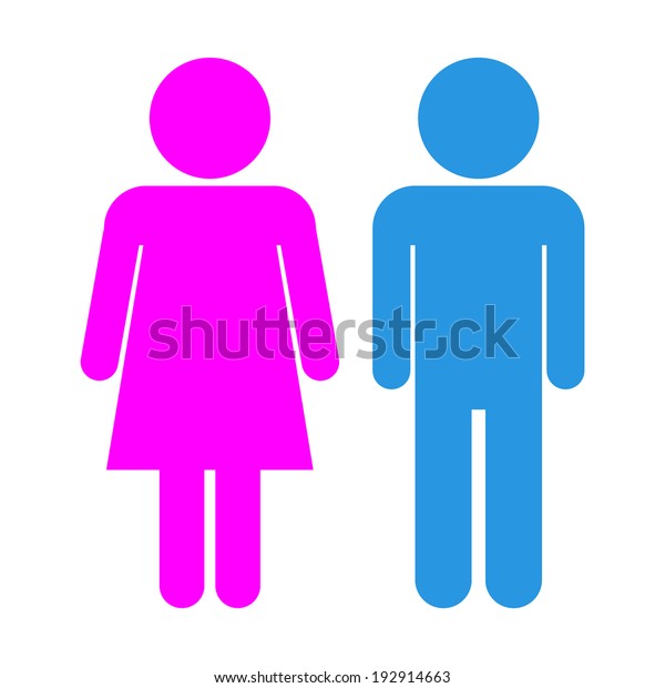 Male Female Icons On White Background Stock Vector (Royalty Free ...