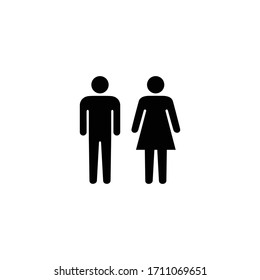 male and female icons, male and female sign and symbol vector