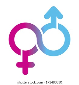 Male And Female Limitless Symbol, Vector