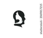 male and female logo, inspired by yin and yang
