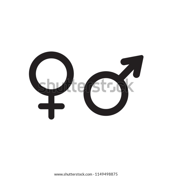 Male Female Mars Venus Icons Isolated Stock Vector (Royalty Free ...