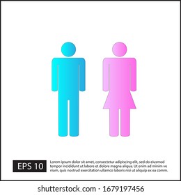 Male and Female (Men and Ladies) icon set