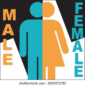 Male and Female Restroom Sign