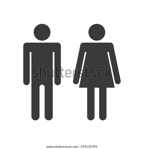 Male Female Restroom Symbol Icon Set Stock Vector Royalty Free 394529395