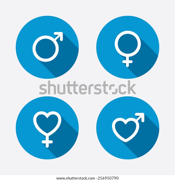 Male Female Sex Icons Man Woman Stock Vector Royalty Free 256950790