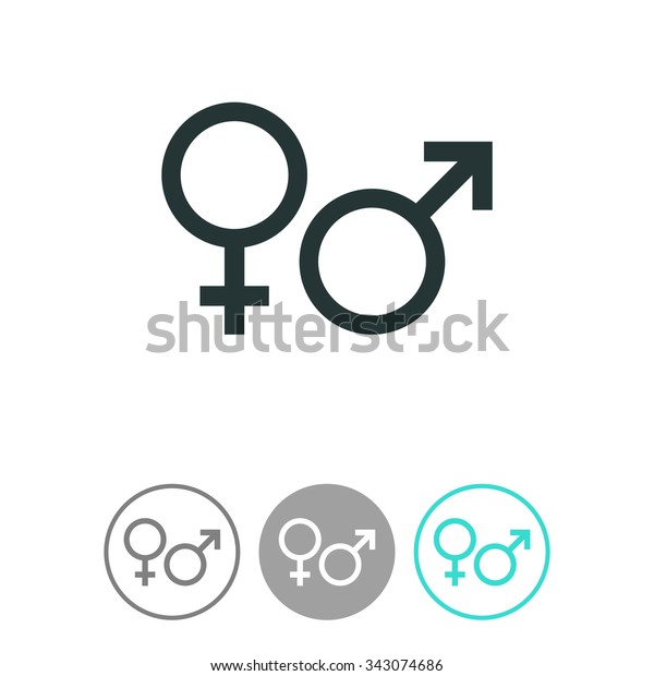 Male Female Sex Symbol Stock Vector Royalty Free 343074686 