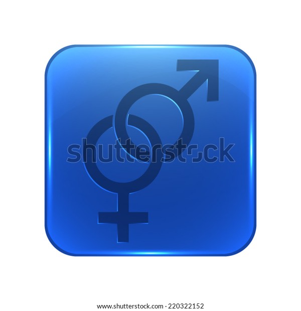 Male Female Sex Symbol Glossy Blue Vector De Stock Libre De Regalías 220322152 Shutterstock 2344