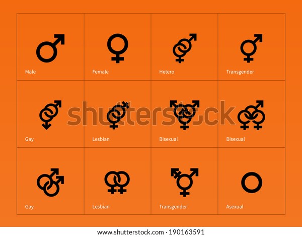 Male Female Sex Symbol Icons On Stock Vector Royalty Free