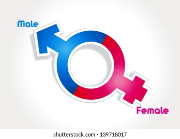 Male And Female Sex Symbol Vector