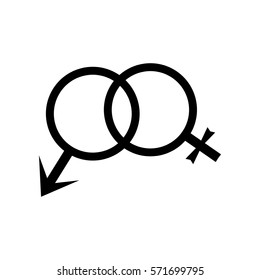 Male Female Sex Symbol Vector Icon Stock Vector Royalty Free Shutterstock