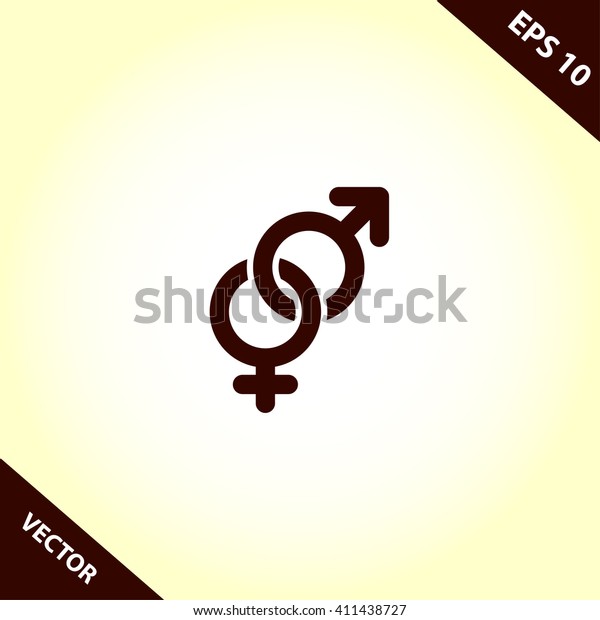 Male Female Sex Vector Icon Stock Vector Royalty Free 411438727 Shutterstock 