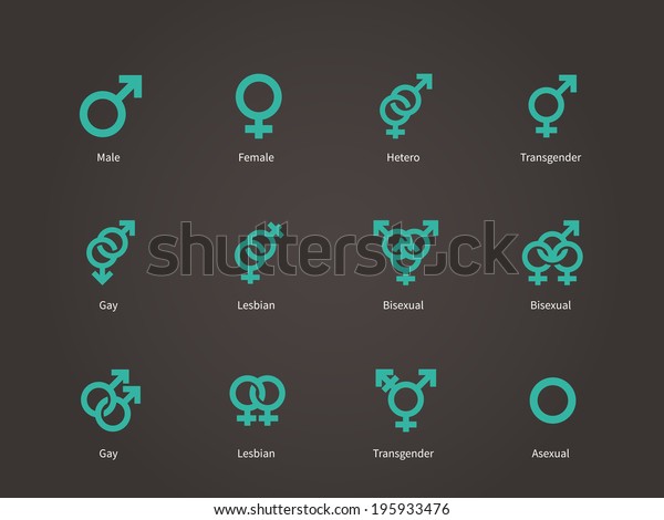 Male and Female sexual orientation icons.\
Vector illustration.