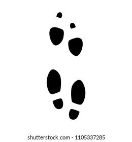 Male and female shoe footprints opposite each other