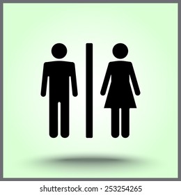 Male and Female sign icon, vector illustration. Flat design style