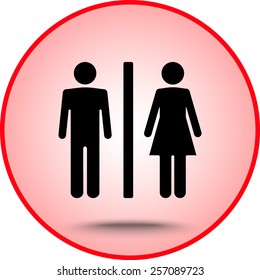 Male and Female sign icon, vector illustration. Flat design style