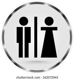 Male and Female sign icon, vector illustration. Flat design style