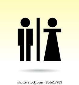 Male and Female sign icon, vector illustration. Flat design style