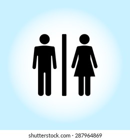 Male and Female sign icon, vector illustration. Flat design style