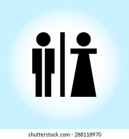 Male and Female sign icon, vector illustration. Flat design style