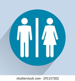 Male and Female sign icon, vector illustration. Flat design style